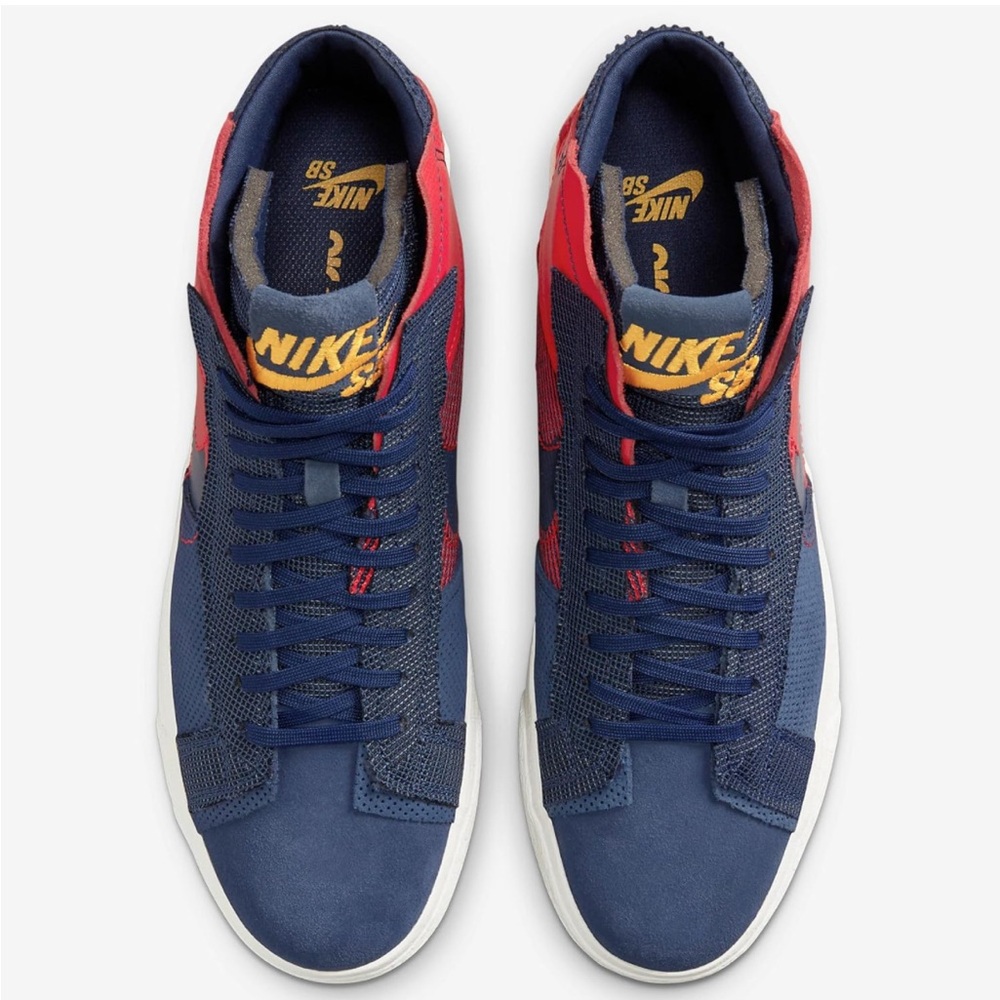 Nike Red and Navy Men's Sneakers
